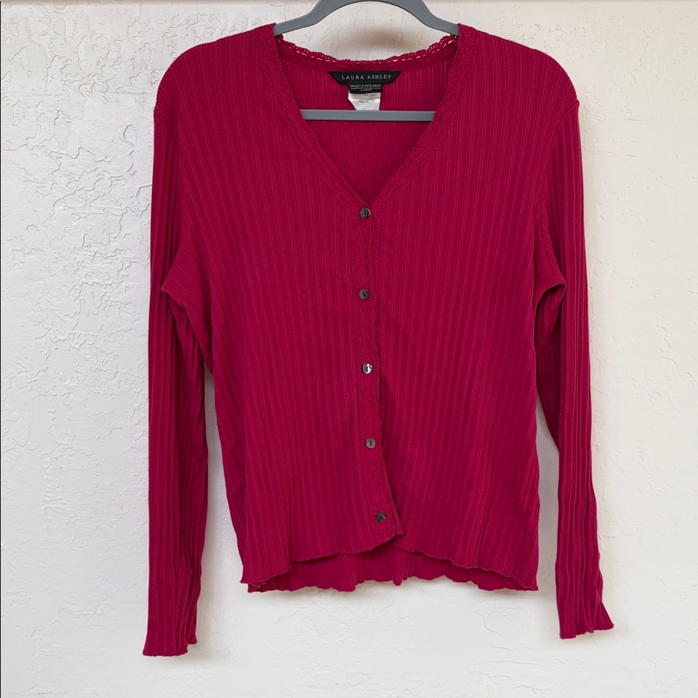Vintage Laura Ashley Button-Up Cardigan
